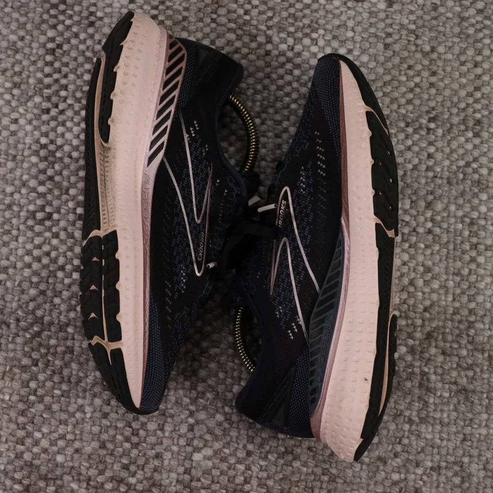 Brooks Glycerin GTS 19 Womens Running Shoes Navy Rose Gold 1203441B074 Size 8
